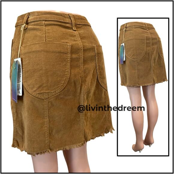 Show Me Your Mumu Sedona Mini Skirt Stretch Corduroy Hazelnut size M  $128 - Picture 11 of 17